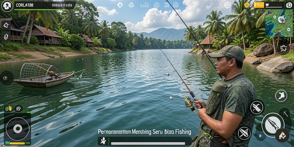 Tangkapan besar dari gameplay CORLA188 di lokasi fishing yang indah.