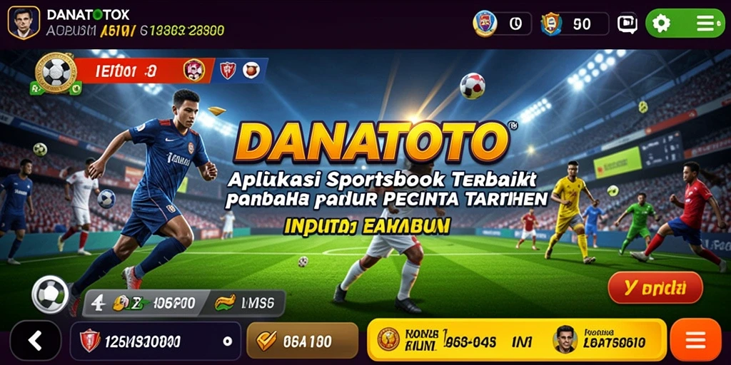 Tampilan menawan dari aplikasi Sportsbook DANATOTO saat taruhan.