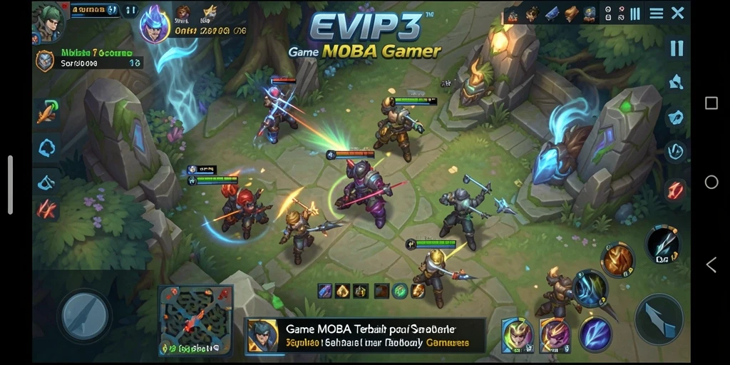 Tampilan gameplay yang seru dan strategi tim yang menarik di EVIP3.