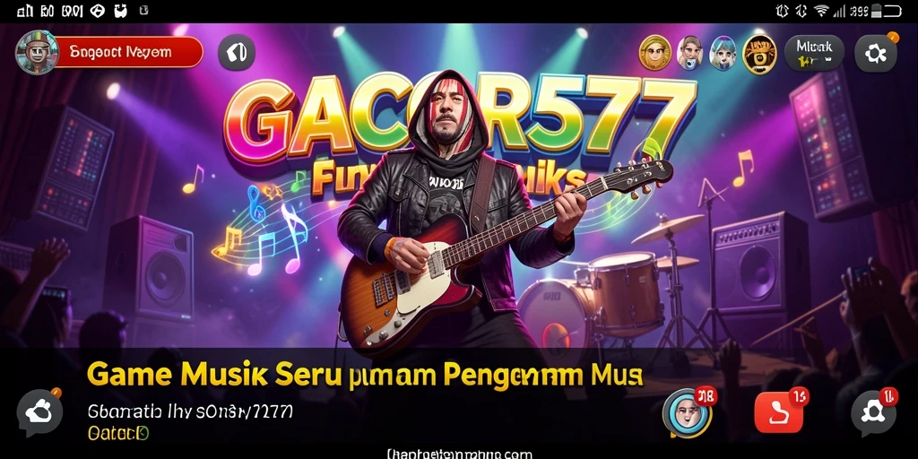 Screenshot utama GACOR577 menampilkan gameplay seru dengan musik yang mengalun.
