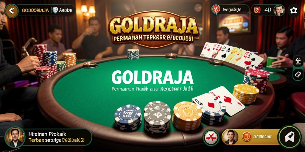 Tampilan gameplay Poker yang seru dan menantang di GOLDRAJA.