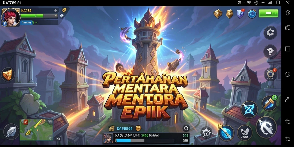 Tampilkan aksi strategi menara pertahanan dalam KA789.