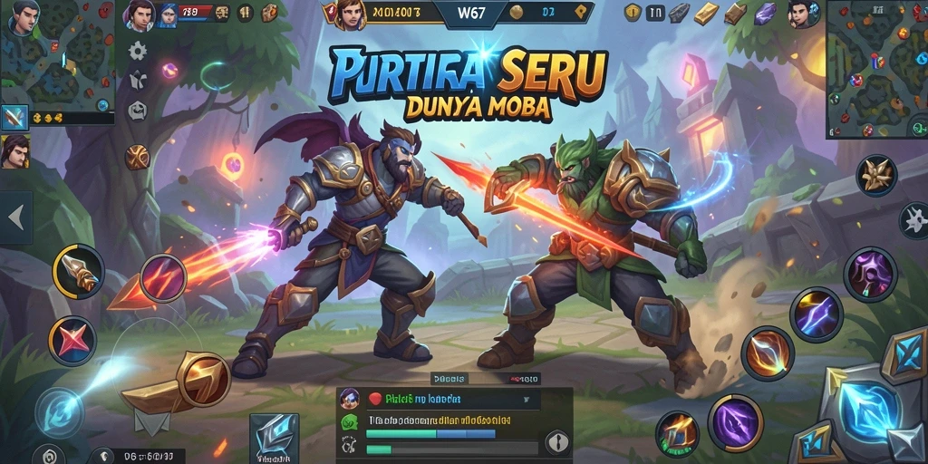 Screenshot gameplay W67 menampilkan pertarungan epik antara tim.